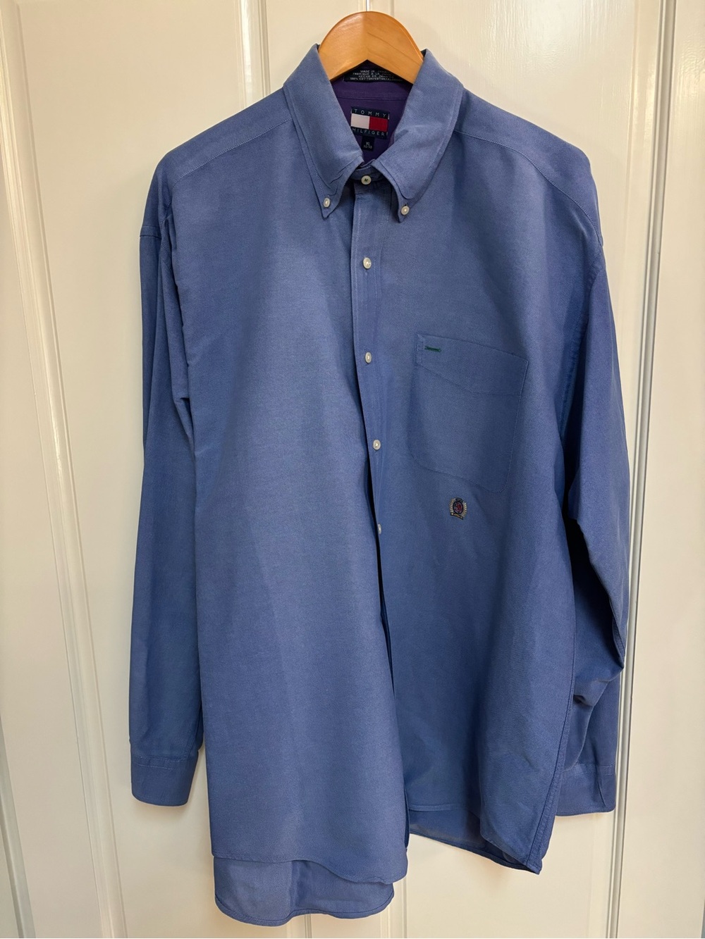 Tommy Hilfiger Button down Long Sleeve Shirt Blue XL